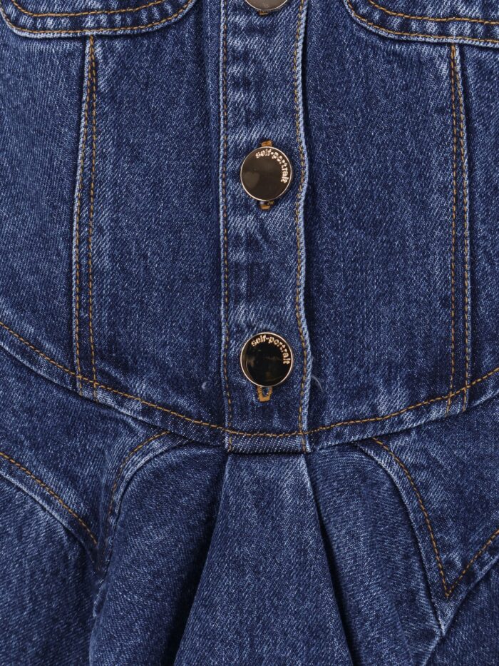 SELF PORTRAIT Denim Short Dress