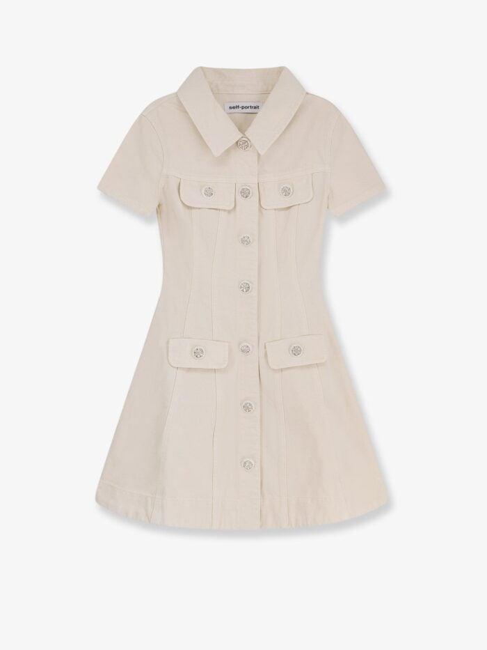 SELF PORTRAIT Denim Short Dress