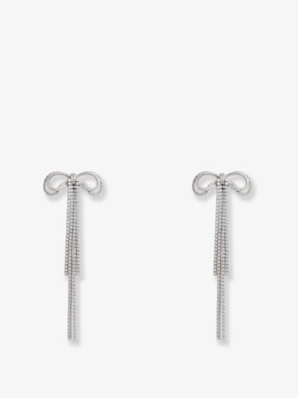 SELF PORTRAIT Double Crystal Bow Earrings