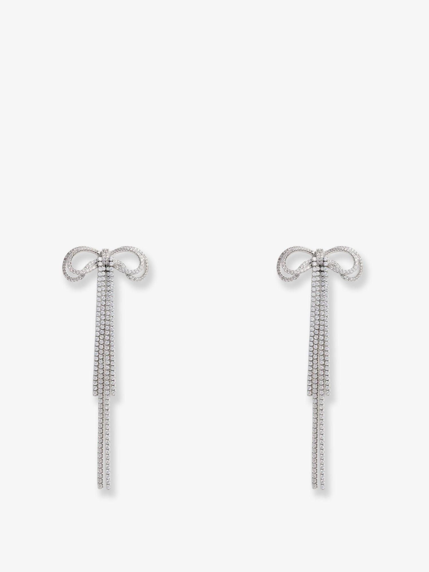 SELF PORTRAIT Double Crystal Bow Earrings