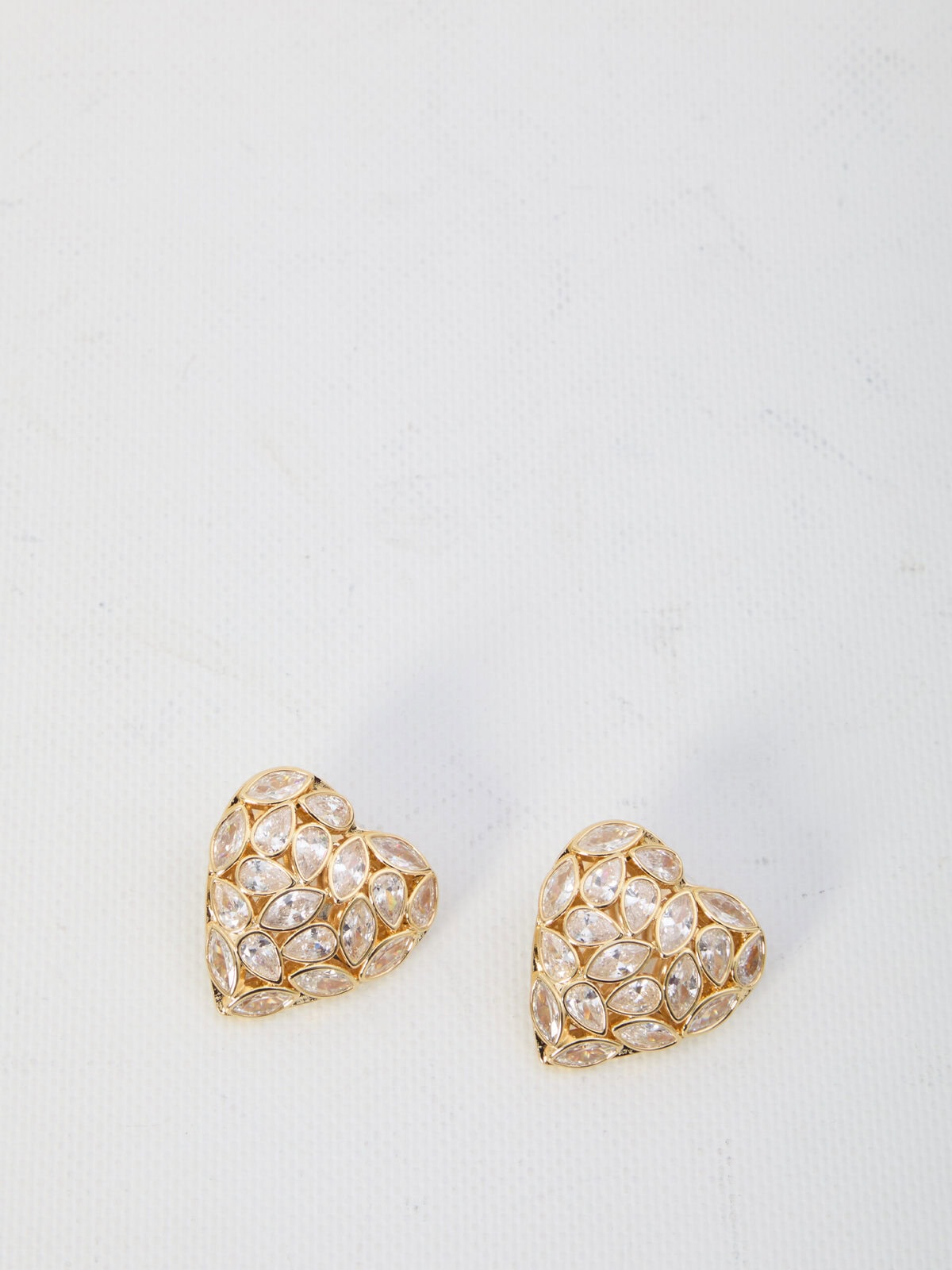 Self Portrait Embellished Heart earrings