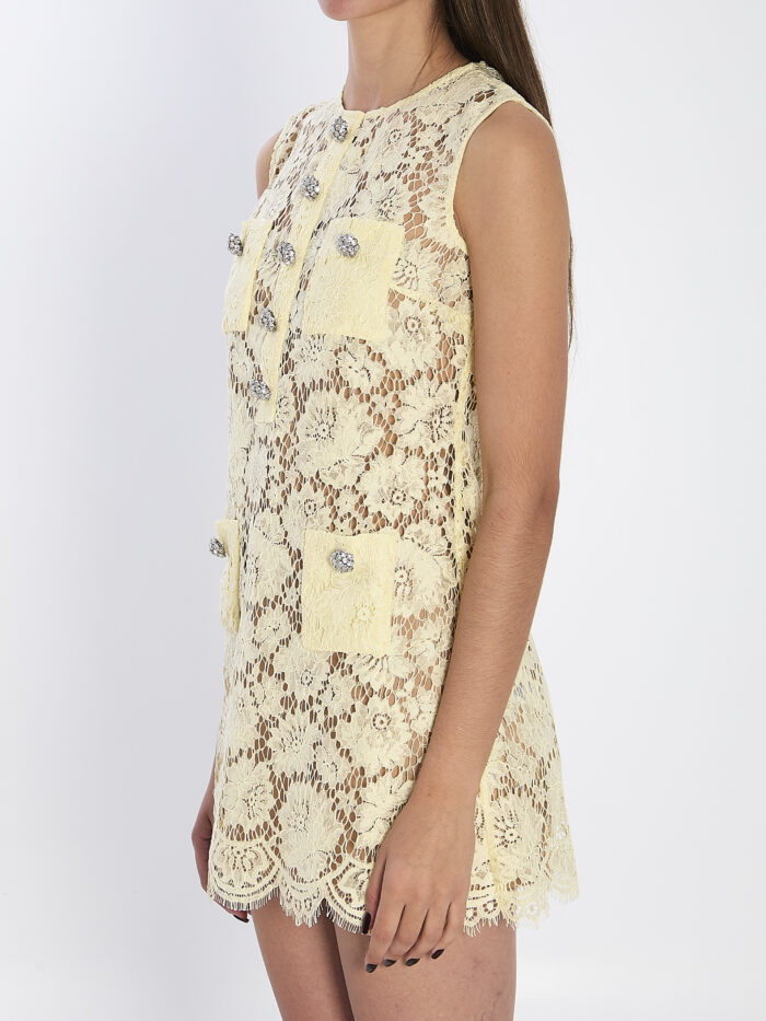 Self Portrait Fine lace mini dress