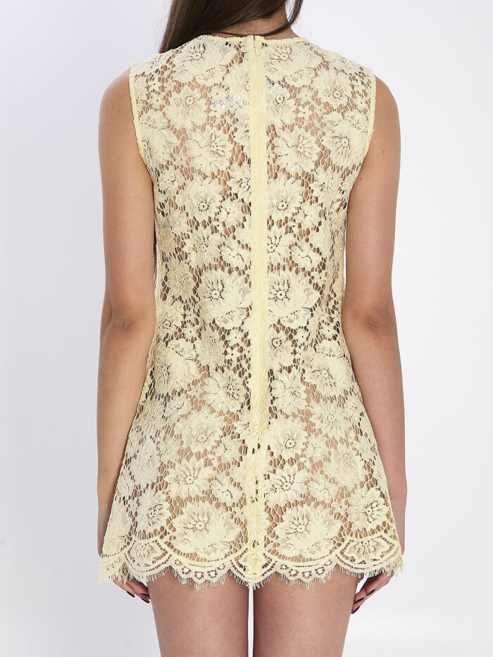 Self Portrait Fine lace mini dress