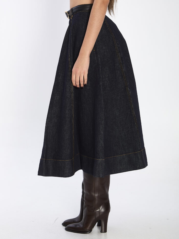 Self Portrait Flared midi skirt