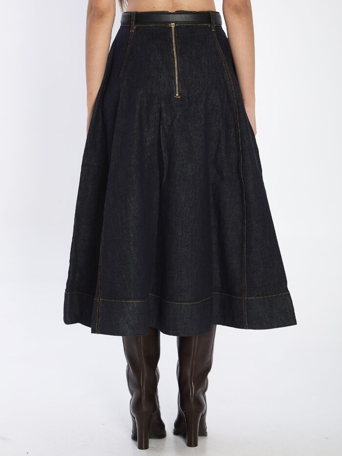 Self Portrait Flared midi skirt