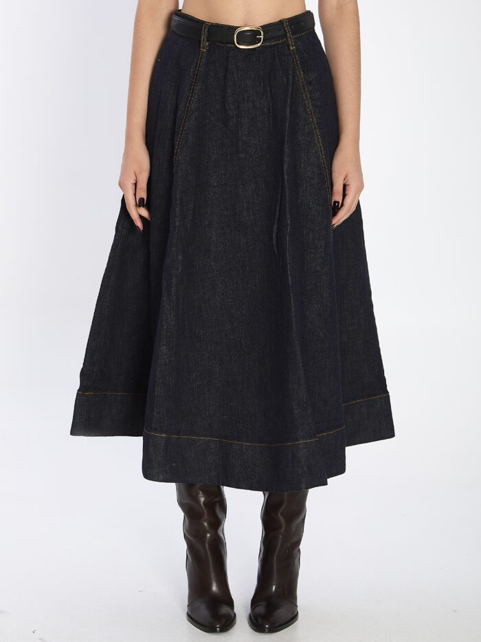 Self Portrait Flared midi skirt