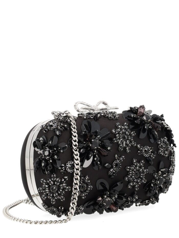 SELF-PORTRAIT "FLORAL CRYSTAL" CLUTCH BAG
