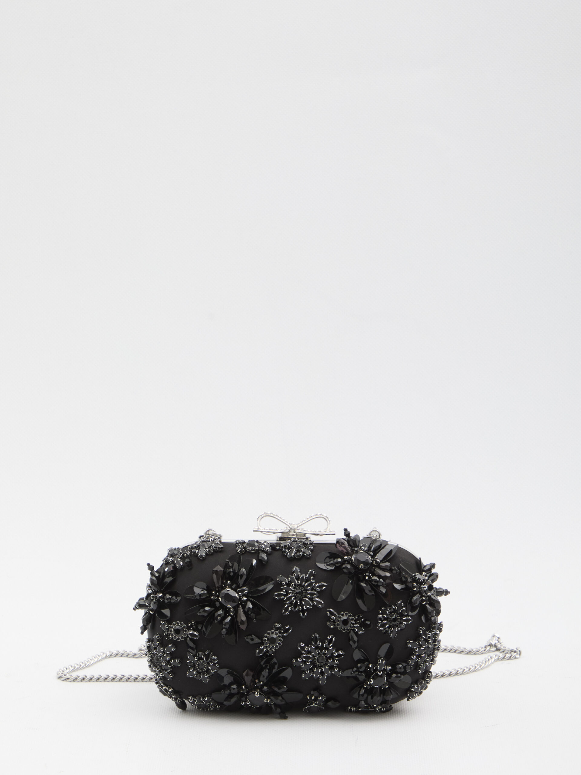 Self Portrait Floral crystal clutch bag