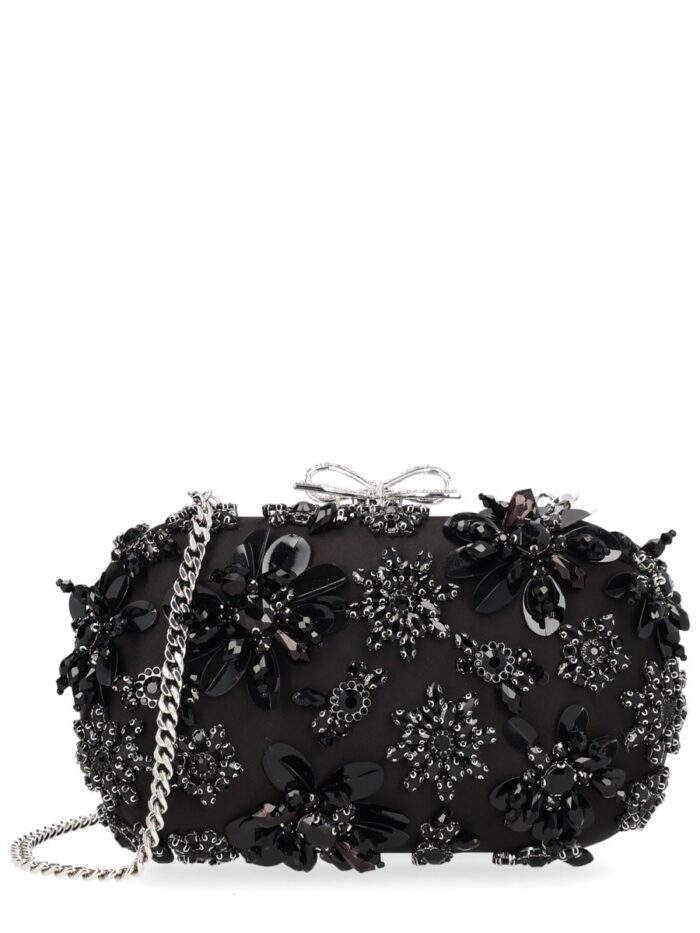 SELF-PORTRAIT "FLORAL CRYSTAL" CLUTCH BAG