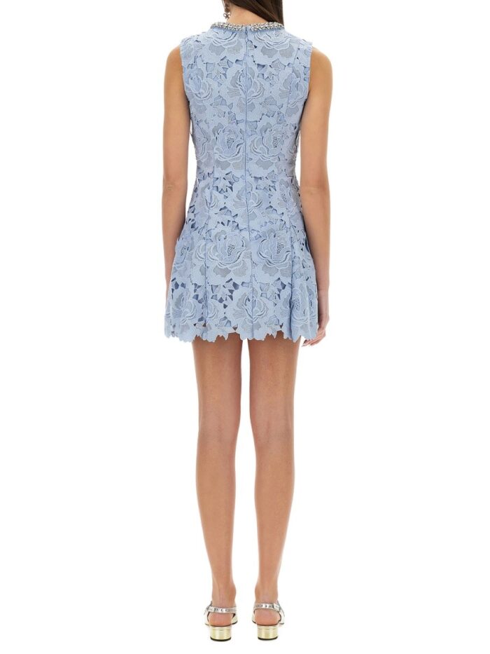 SELF-PORTRAIT FLORAL LACE MINI DRESS