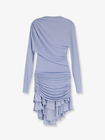 SELF PORTRAIT Gathered Jersey Mini Dress