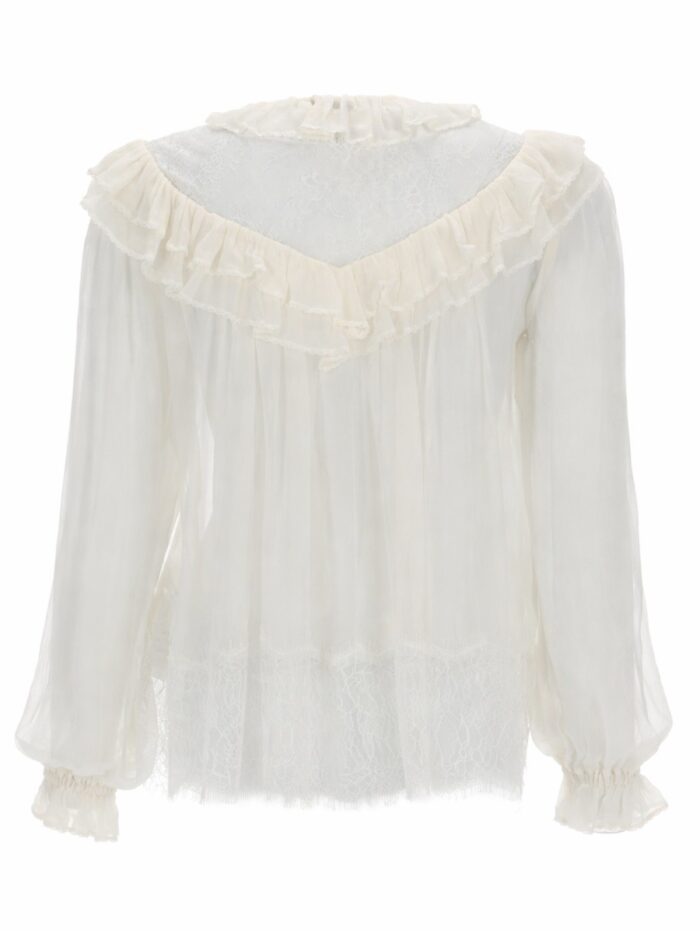 SELF-PORTRAIT GEORGETTE BLOUSE WITH RUFFLES