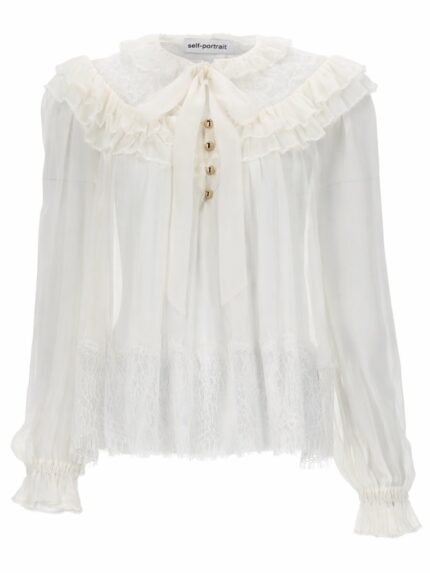 SELF-PORTRAIT GEORGETTE BLOUSE WITH RUFFLES