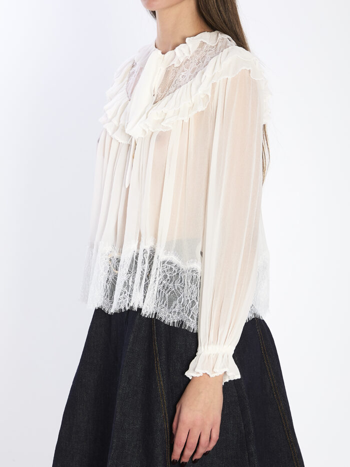 Self Portrait Georgette lace blouse