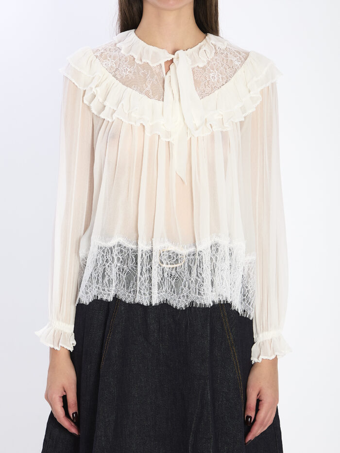 Self Portrait Georgette lace blouse