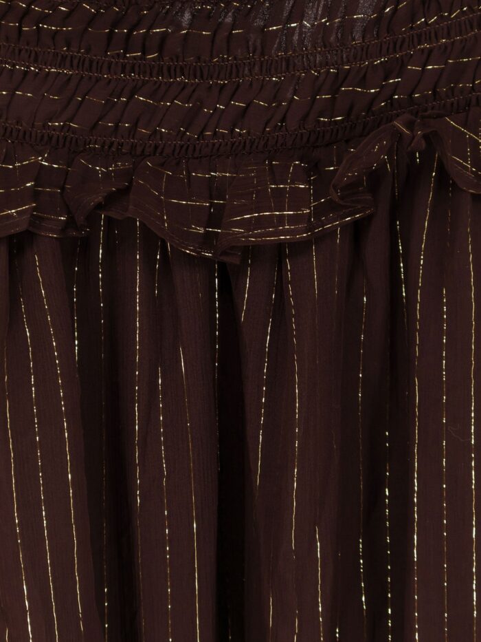 SELF PORTRAIT Georgette Long Dress With Lurex Detail