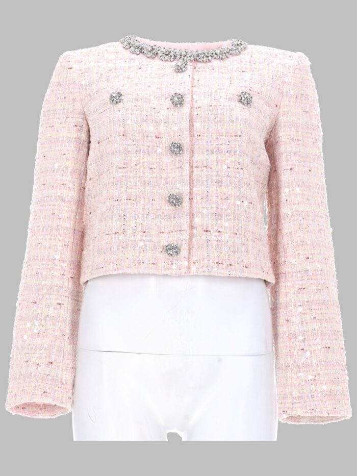 self portrait giacca boucle con paillettes SELF-PORTRAIT GIACCA BOUCLE CON PAILLETTES