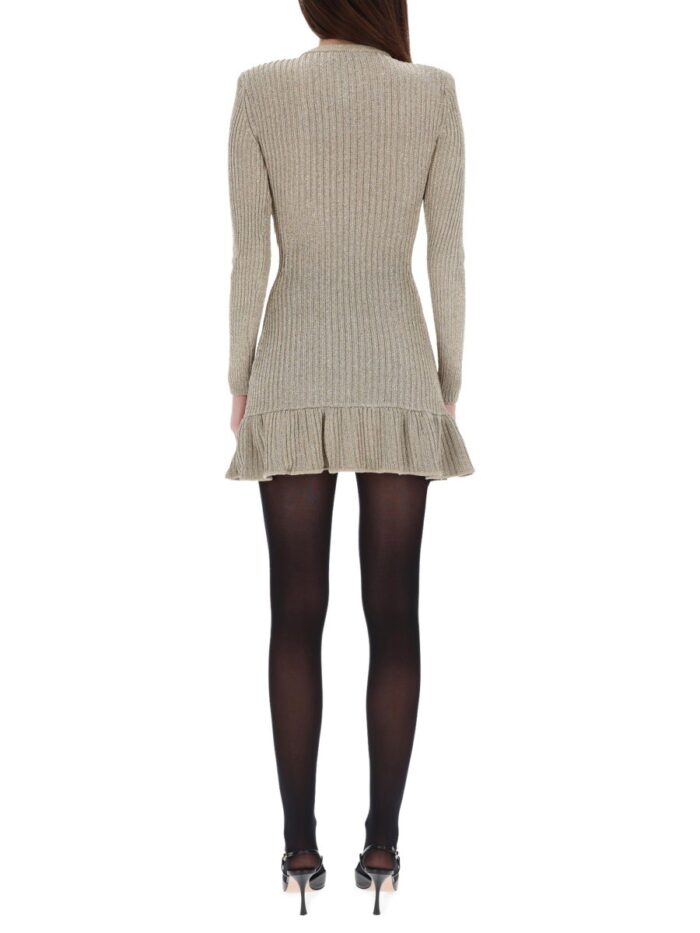 SELF-PORTRAIT "GOLD LUREX" MIDI DRESS