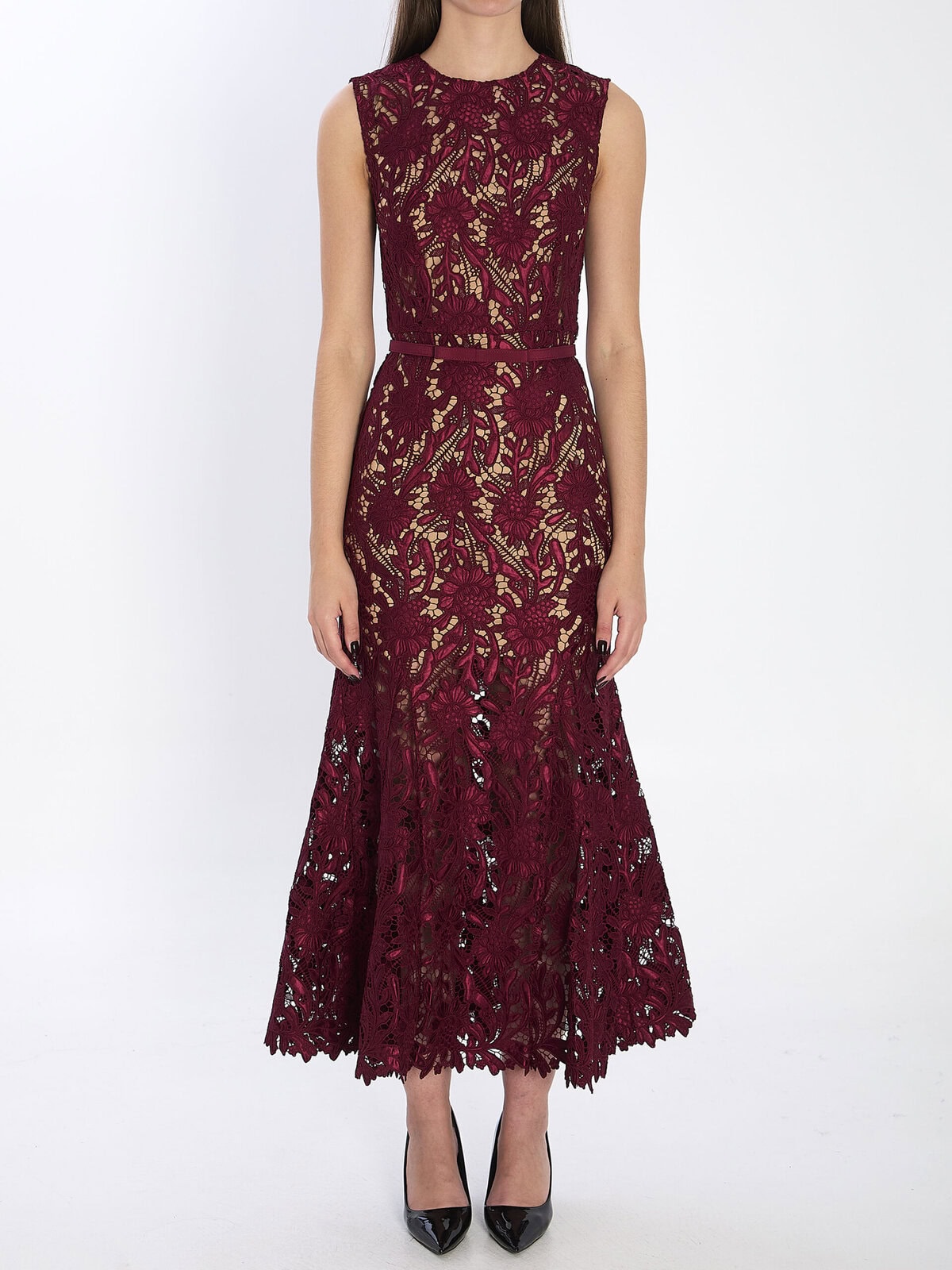 Self Portrait Guipure lace midi dress