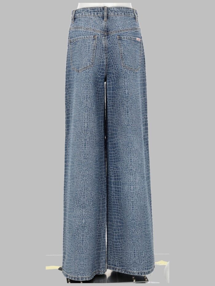 SELF-PORTRAIT JEANS CON STRASS EFFETTO COCCODRILLO
