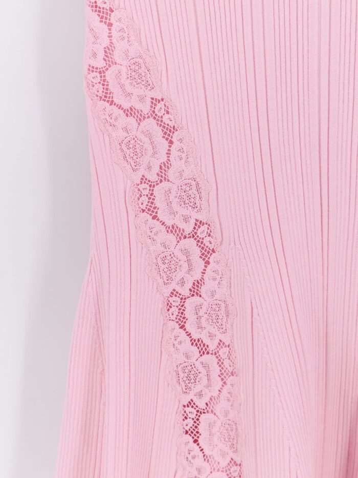 SELF PORTRAIT Knit Lace Insert Midi Dress