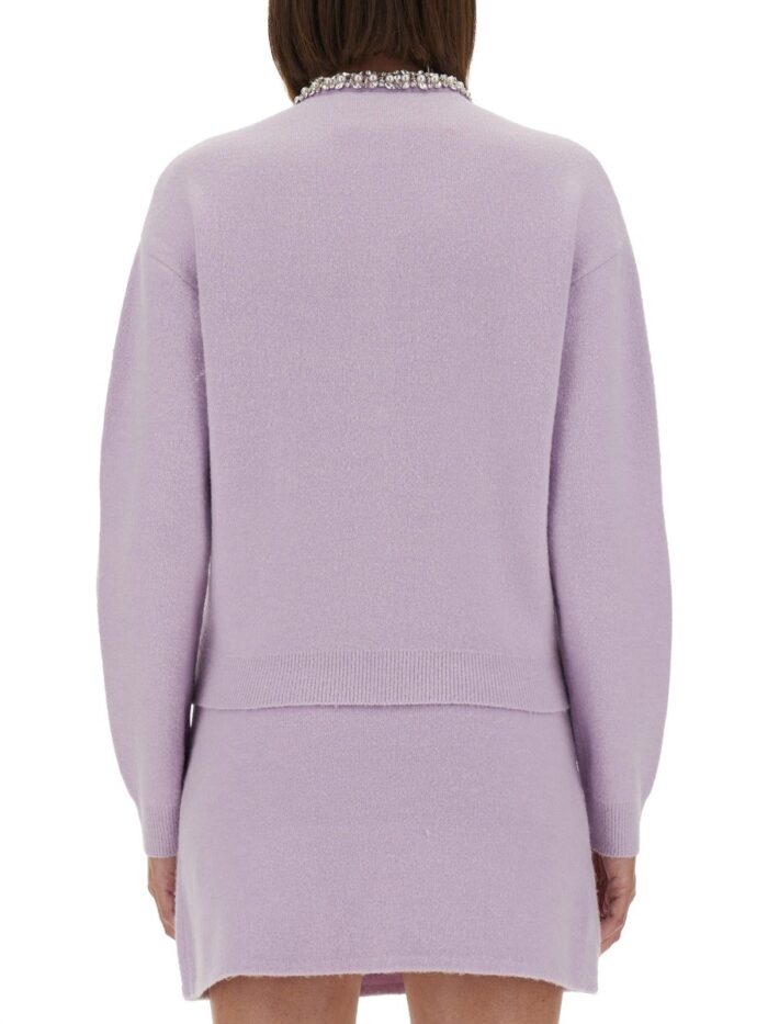 SELF-PORTRAIT KNITTED CARDIGAN WITH CRYSTALS