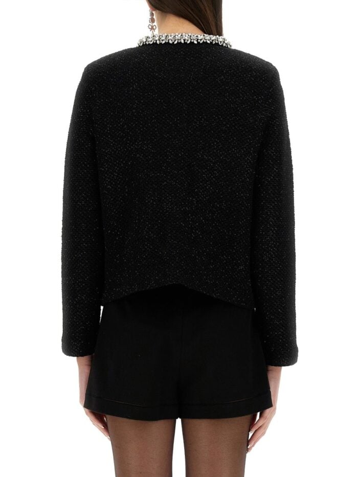 SELF-PORTRAIT KNITTED CARDIGAN WITH SEQUINS