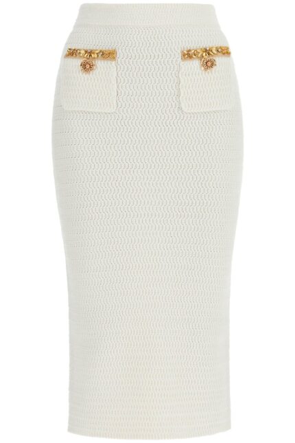 SELF PORTRAIT 'knitted Lurex Midi Skirt