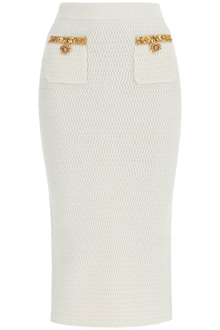 SELF PORTRAIT 'knitted Lurex Midi Skirt