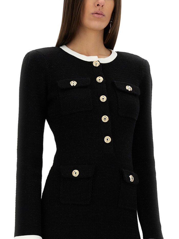 SELF-PORTRAIT KNITTED MINI DRESS