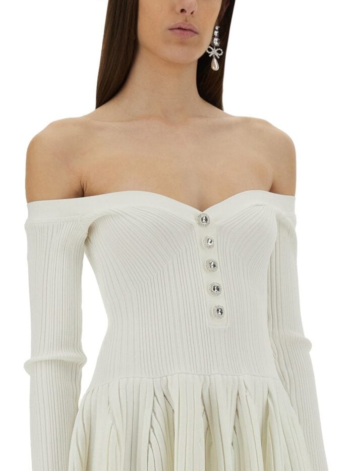 SELF-PORTRAIT KNITTED MINI DRESS