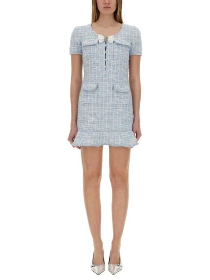SELF-PORTRAIT KNITTED MINI DRESS