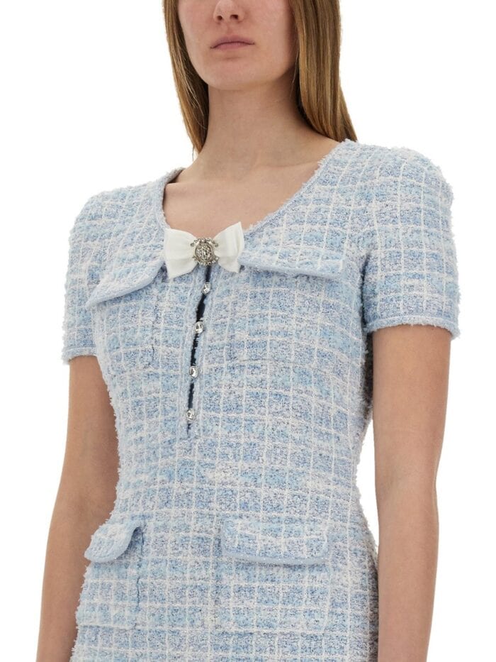 SELF-PORTRAIT KNITTED MINI DRESS