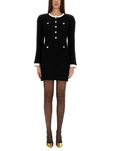 SELF-PORTRAIT KNITTED MINI DRESS