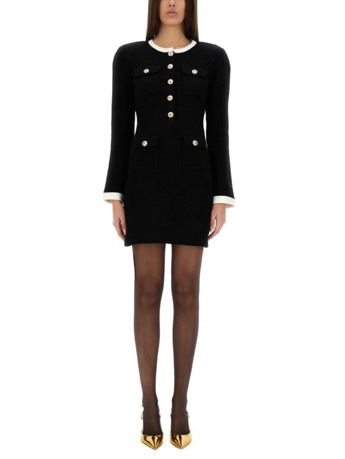 SELF-PORTRAIT KNITTED MINI DRESS