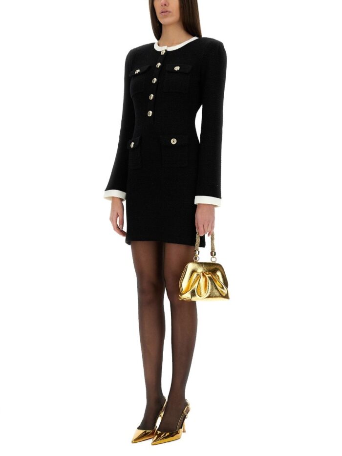 SELF-PORTRAIT KNITTED MINI DRESS