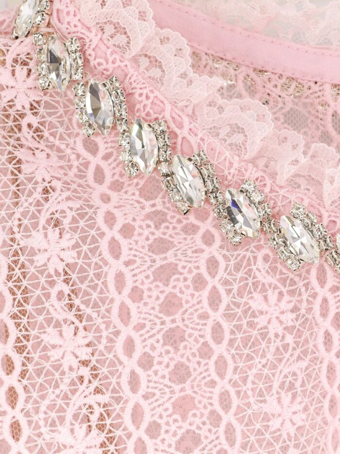 SELF PORTRAIT Lace Long Dress With Belt