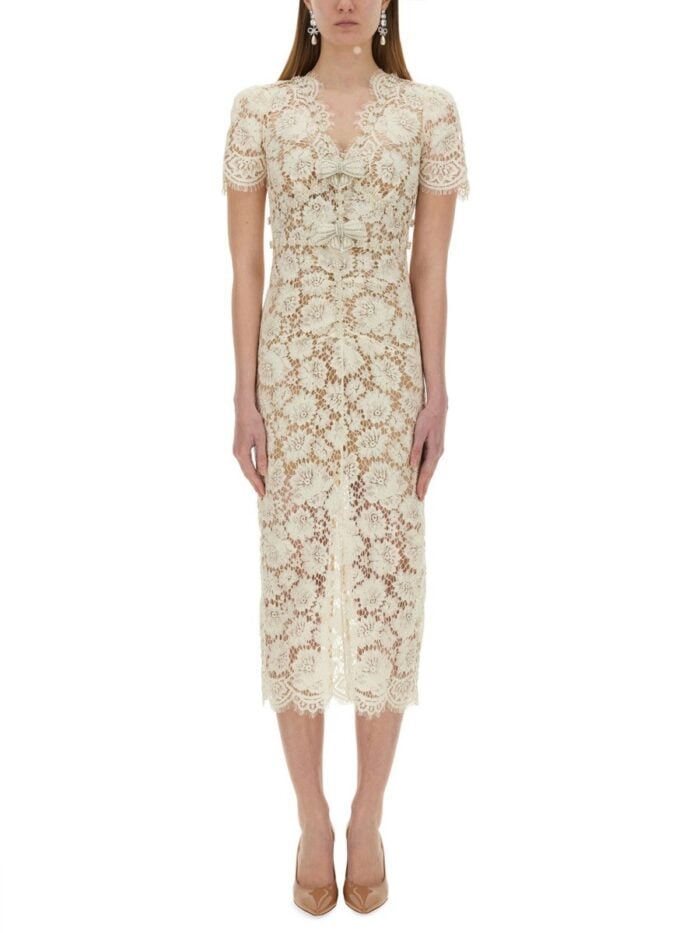 SELF-PORTRAIT LACE MIDI DRESS