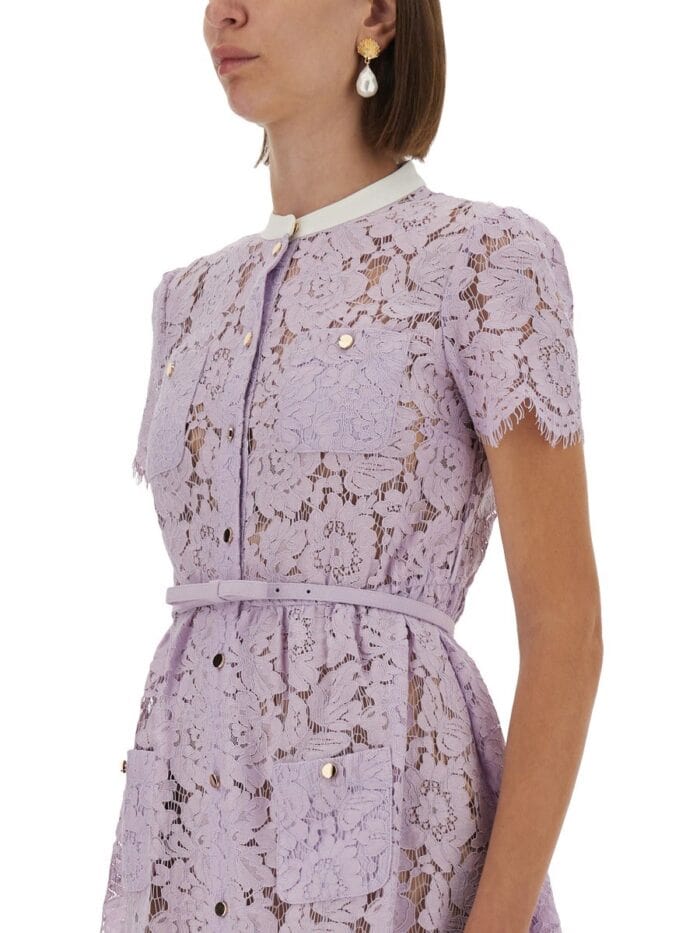 SELF-PORTRAIT LACE MIDI DRESS