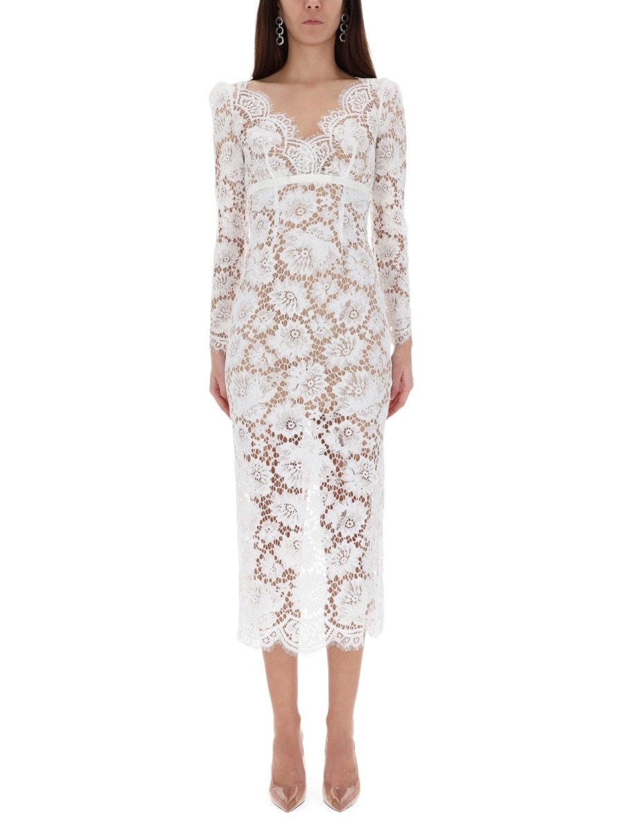 SELF-PORTRAIT LACE MIDI DRESS