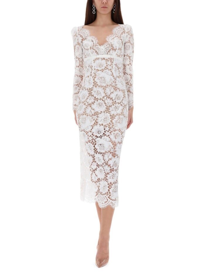 SELF-PORTRAIT LACE MIDI DRESS