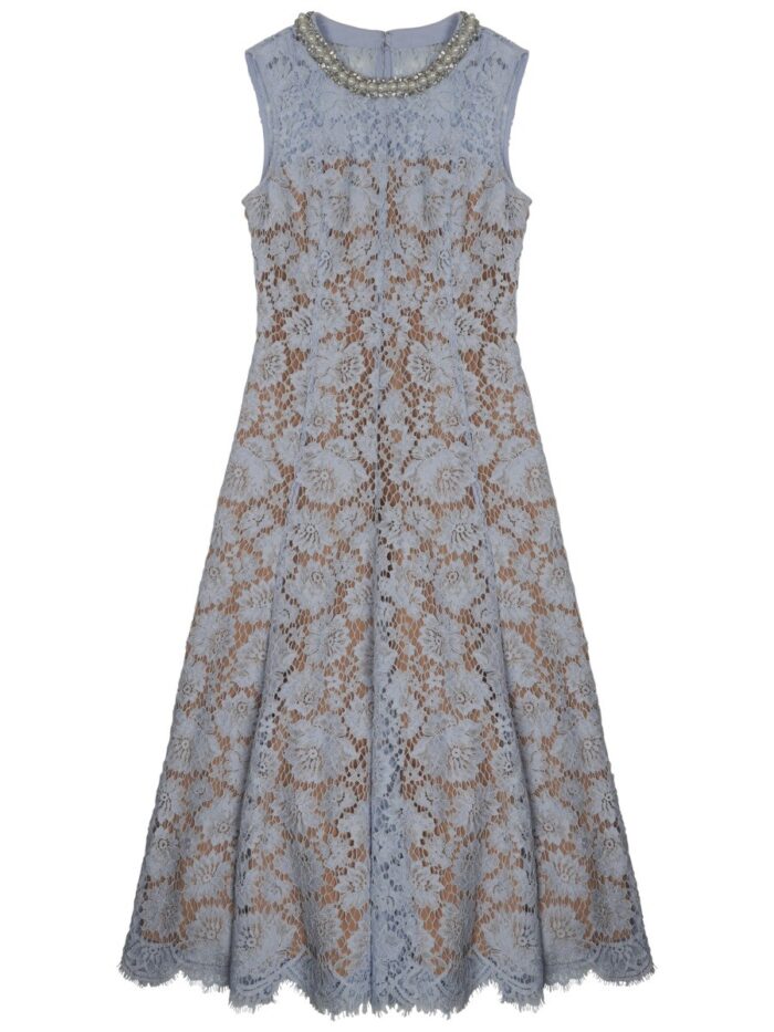 SELF-PORTRAIT LACE MIDI DRESS