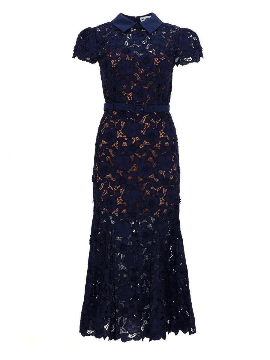 SELF-PORTRAIT LACE MIDI DRESS