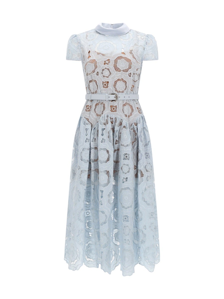 SELF-PORTRAIT LACE MIDI DRESS