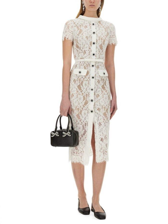 SELF-PORTRAIT LACE MIDI DRESS