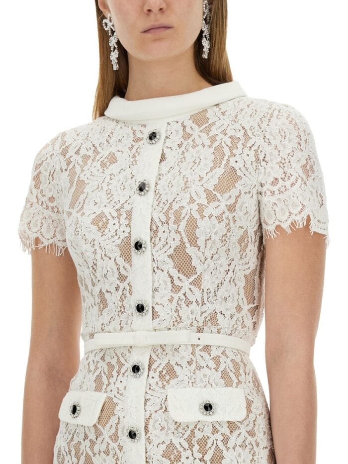 SELF-PORTRAIT LACE MIDI DRESS