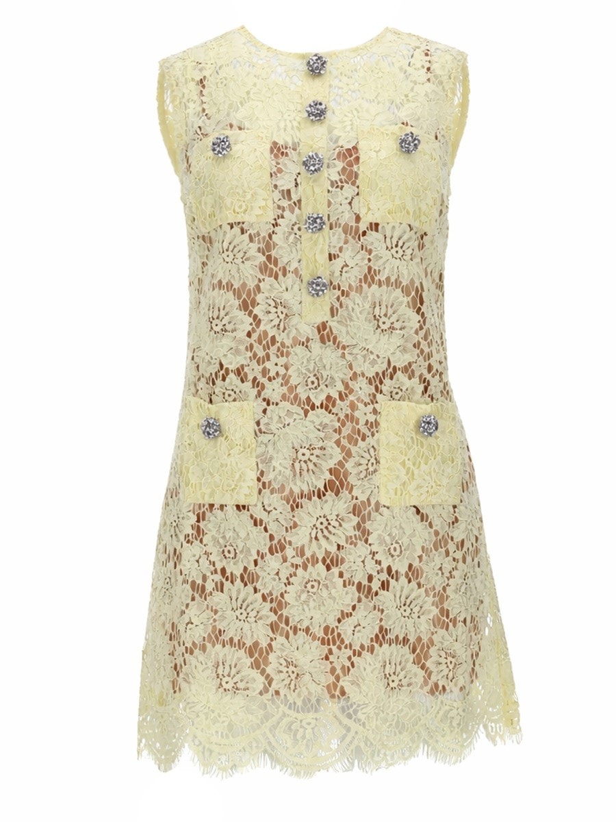 SELF-PORTRAIT LACE MINI DRESS