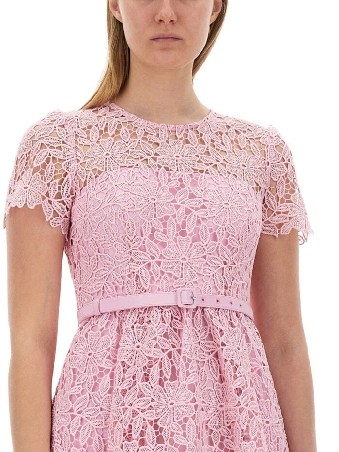 SELF-PORTRAIT LACE MINI DRESS