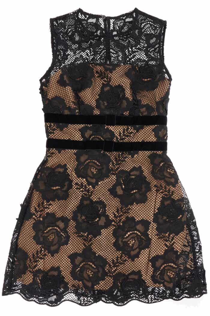 SELF PORTRAIT Lace Mini Dress With Bows