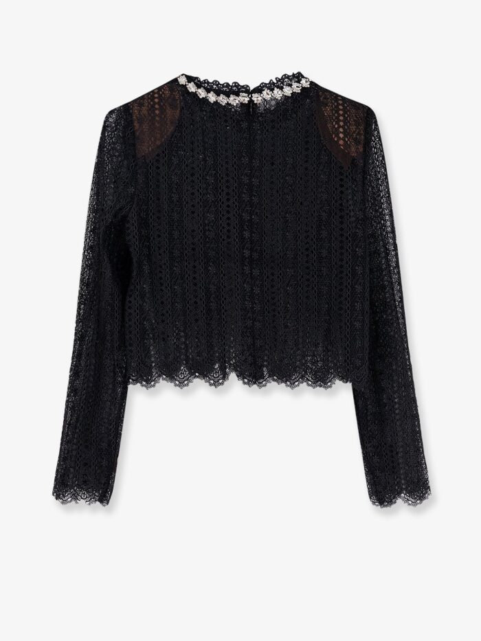 SELF PORTRAIT Lace Top With Rhinestones